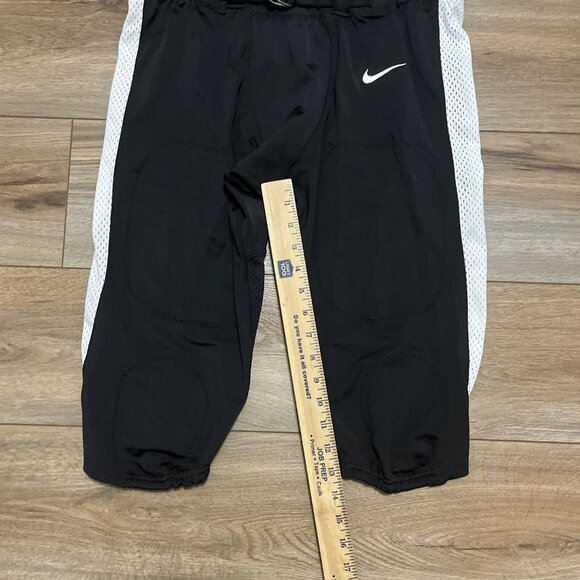 Nike Alpha Elite Football Pant SZ Large Black White Integrated Belt DV3976-012 - Picture 5 of 9